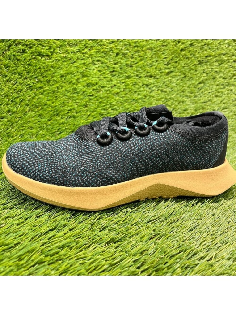 Allbirds Wool Dasher 2 Womens Size 7.5 Black Teal Gum Running Shoes Sneakers - Picture 3 of 10